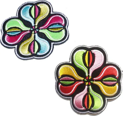Obrázek produktu pro Květina - záplata, nažehlovací, nažehlovací obrázek, nášivka, nažehlovací, velikost: 7,3 x 7,3 cm