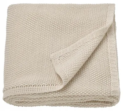 Produktbild von IKEA HUMLEMOTT Decke Plaid Cremefarben 130x170 cm