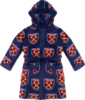 Produktbild von West Ham United FC - Morgenmantel für Jungen, Fleece GF657 (128) (Marine)
