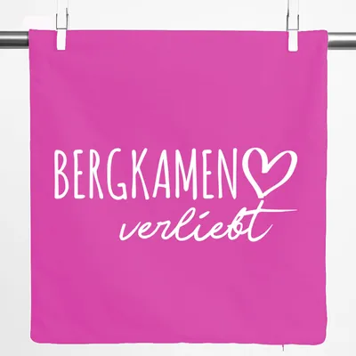 Produktbild von Huuraa Kissenbezug Bergkamen verliebt 40x40cm Fuchsia Baumwolle Dekokissenbezug Geschenkidee