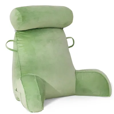 Image de Coussin de lecture, forme en U, housse amovible et lavable, vert, 75 x 40 x 50 cm