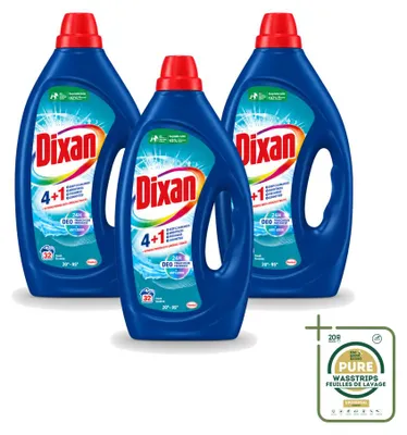 Produktbild von 3 x Dixan Flüssigwaschmittel Fresh Blue - Vorratspackung - 3 Stücke