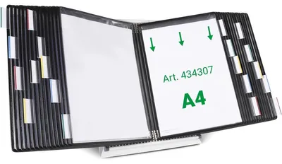 Produktbild von tarifold Sichttafelsystem 434307 DIN A4 schwarz mit 30 St. Sichttafeln, 1 St.
