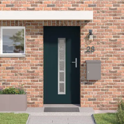 Immagine prodotto di Porta d'ingresso antracite, 88 x 200 cm, in PVC