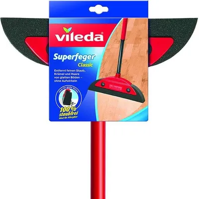 Zdjęcie produktu dla Zmiotka Vileda Super Sweeper Classic z teleskopowym uchwytem, kolor czerwony