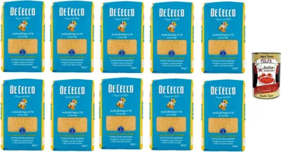 Produktbild von De Cecco Acini di Pepe N°78, 100% Italienisch Pasta Nudeln 10x 500g + Italian Gourmet Polpa 400g