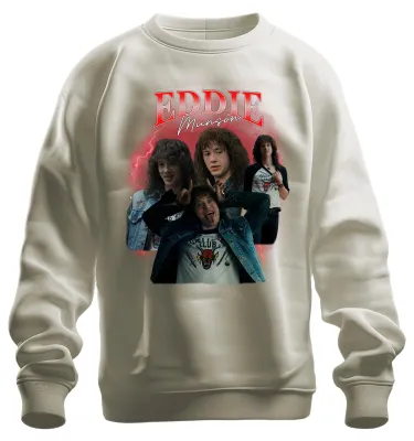 Produktbild von Eddie Munson Hellfire Club Stranger Metal Geschenk Vintage Sweatshirt Pullover, Natur, 3XL