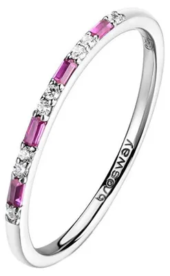 Obrázok produktu pre Krásny strieborný prsteň so zirkónmi Fancy Passion Ruby FPR144 – obvod: 52 mm