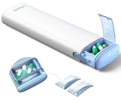 Obrázek produktu pro Krabička na tablety na 7 dní, pro užívání 2x denně, vzduchotěsná, bílá