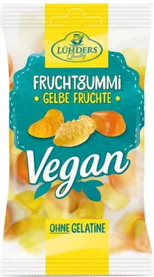 Produktbild von Lühders Vegan Fruchtgummi Gelbe Früchte 80g