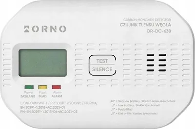 Image de Détecteur de monoxyde de carbone avec écran LCD et capteur électrochimique alimenté par piles