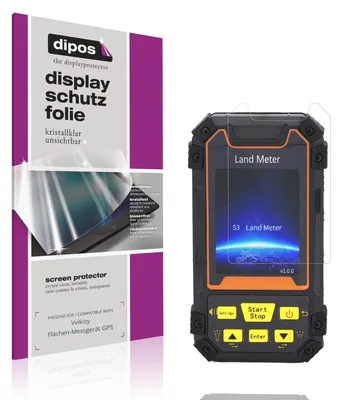 Immagine prodotto di 2x Pellicola Protettiva per Vvikizy Flächen-Messgerät GPS Protezione Schermo Claro Display dipos