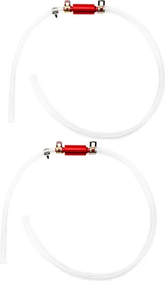Immagine prodotto di 1Pair tubo di spurgo dei freni 6mm durevole affidabile tubo valvola di non ritorno unidirezionale kit di strumenti di spurgo per moto auto