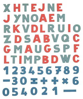 Immagine prodotto di Lettere e numeri magnetici 72 pezzi