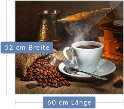 Produktbild von Herdabdeckplatte Abdeckung Glaskeramikkochfeld Abdeckplatte 1-Teilig 60x52 Kaffee Schutz