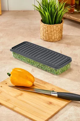 Obrázok produktu pre Hermia Concept, VÝTABOX 12'LÝ-ANTRASÝT 1LT, sada úložných boxov (12 kusov), antracitová farba, 100 % PLAST, 26,5 x 5 x 10,5 cm