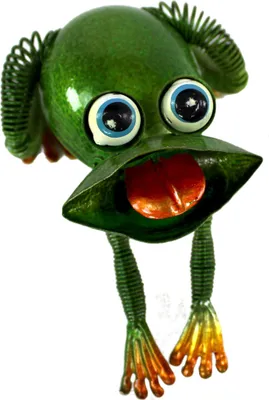 Produktbild von Metall Figur Frosch sitzend 14 x 8cm 1 Stück