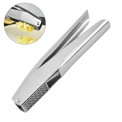 Produktbild von Edelstahl Knoblauchpresse 304 Heavy Duty Garlic Press Handpresse Knoblauchzerkleinerer Küchenhelfer für Knoblauch und Ingwer