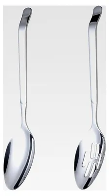 Produktbild von Großer Servierlöffel aus Edelstahl mit langem Griff (2 Stück) 27,6 * 5,8 cm
