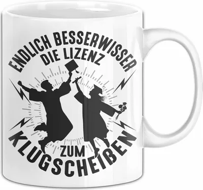 Produktbild von Bachelor Tasse Master Studium Endlich Besserwisser Geschenk (Weiß)