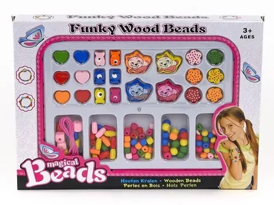 Produktbild von Holzperlen-Set (Spielzeug, Kreativ)