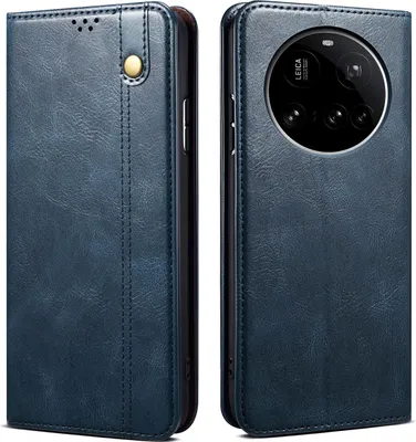 Image de Etui pour Xiaomi 15 Ultra étui en cuir avec fonction stand bleu