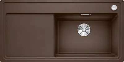 Produktbild von BLANCO ZENAR XL 6 S-F DampfgarPlus, SILGRANIT® PuraDur®, cafe, Becken rechts, mit Ablauffernbedienung, inkl. Holzschneidbrett