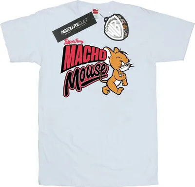 Produktbild von Tom And Jerry - "Macho Mouse" T-Shirt für Herren BI52094 (3XL) (Weiß)