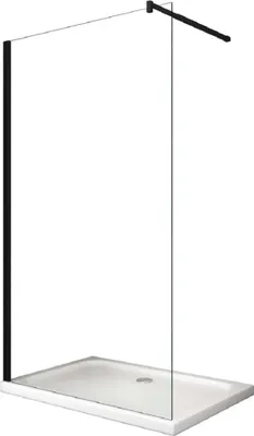 Immagine prodotto di Glaswerk Westfalen - Parete doccia walk-in LiLy 30x200 cm, vetro nero trasparente
