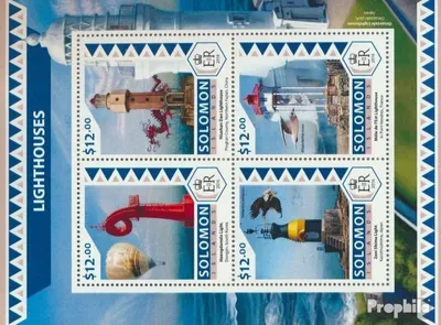 Produktbild von Briefmarken Salomoninseln 2016 Mi 4205-4208 Kleinbogen (kompl. Ausg.) postfrisch Leuchttürme