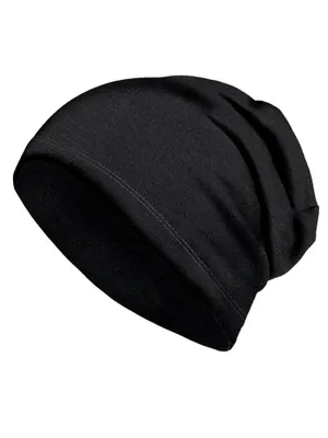 Obrázek produktu pro Unuo, Dětská merino čepice, černá - M (49-52 cm)