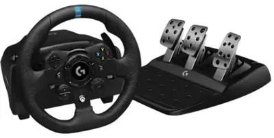 Produktbild von Logitech G G923, Lenkrad + Pedale, PC, PlayStation 4, PlayStation 5, D-Pad, Analog / Digital, 900°, Kabelgebunden
