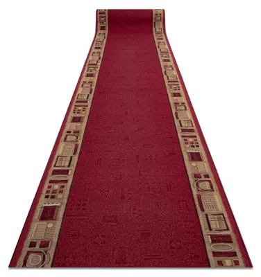 Image de TAPIS DE COULOIR ANTIDÉRAPANT JENA bordeaux 100cm rouge 100x1000 cm