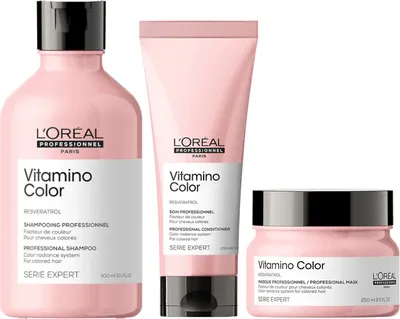 Immagine prodotto di Loreal Vitamino Color Shampoo 300ml + Loreal Vitamino Color Conditioner 200ml + Loreal Vitamino Color Mask 250ml NUOVO