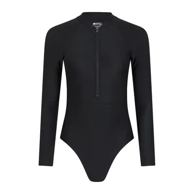 Image de Mountain Warehouse - Maillot de bain "surfeur" pour femme manches longues MW3094 (44 FR) (Noir pitch)