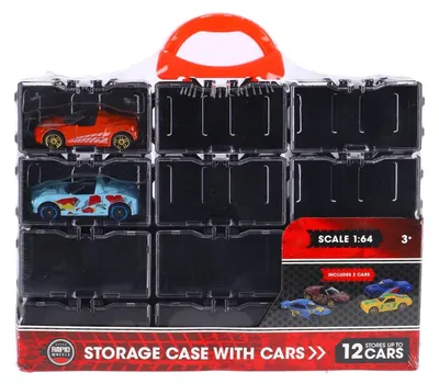 Produktbild von Rapid Wheels Spielzeug Aufbewahrungsbox mit 2 Diecast Autos Multicolor