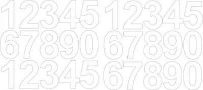 Immagine prodotto di Adesivi numerici autoadesivi, 6 cm, bianchi, opachi