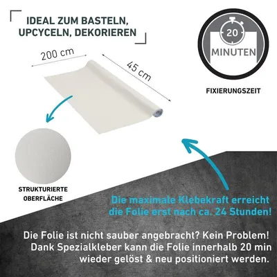 Produktbild von Klebefolie Unimatt creme - 45x200cm