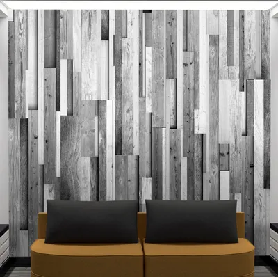 Produktbild von PURO TAPETE selbstklebend Holzoptik 10m Wandtattoo dekorative Möbelfolie Dekorfolie Fotofolie Panel Wandaufkleber Wandposter Wandsticker - Holz Bretter Parkett grau braun f-A-0083-j-d