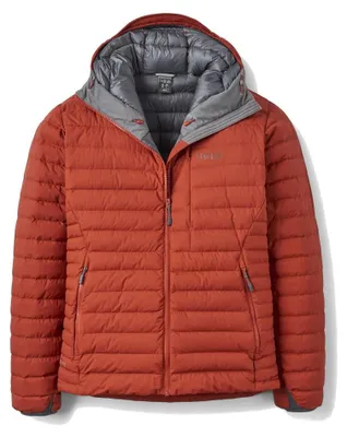 Obrázek produktu pro Pánská treková péřová bunda Rab Microlight Windstopper Hoody, červená, velikost L