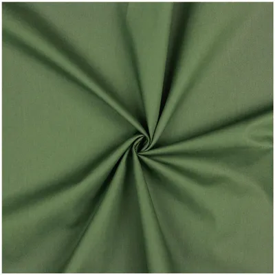 Baumwoll-Popeline 6006 Eukalyptus – Uni Baumwollstoff Meterware mit Oeko-Tex Zertifikat.