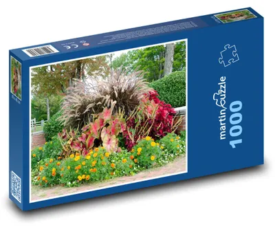 Produktbild von Puzzle 1000 Bunter Blumengarten - martinpuzzle