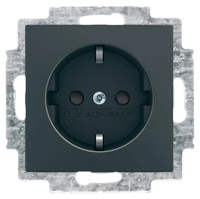 Image de BUSCH-JAEGER Steckdose 1f sw glz Busch-balance SI UP m.BS