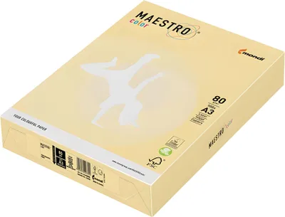 Produktbild von Kopierpapier Maestro Color DIN A3, 80 g/qm, gelb, 500 Blatt