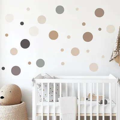 Productafbeelding van Decords Wanddecoratie – trale wandpunten in beige en grijs, 130 stuks