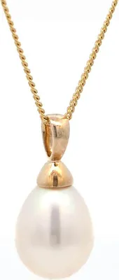 Produktbild von Gold Anhänger Süßwasserperle mit Goldkette 333-8 Karat Gold 38 cm