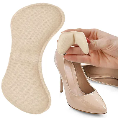 Productafbeelding van Hielbeschermer - Hielzooltjes - Hakbeschermer - Hielkussen - Anti Slip - Hakken - Beige