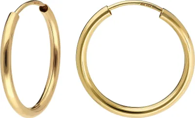 trendor 15174 Damen-Ohrringe Gold 333 / 8K Creolen Breite 2 mm Ø 20 mm 1