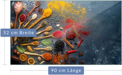 Produktbild von Herdabdeckplatte Abdeckung Glaskeramikkochfeld Abdeckplatte 1-Teilig 90x52 Gewürze Schutz
