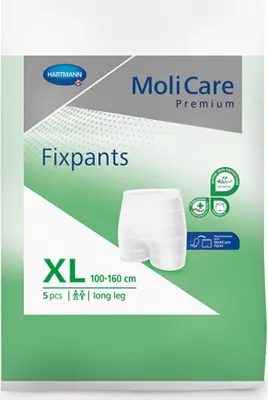 The image shows the packaging of Hartmann MoliCare Premium Fixpants.